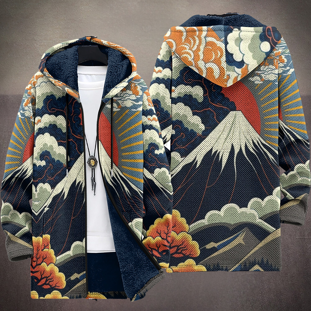 Sofía | Chaqueta con Capucha y Estampado Artístico