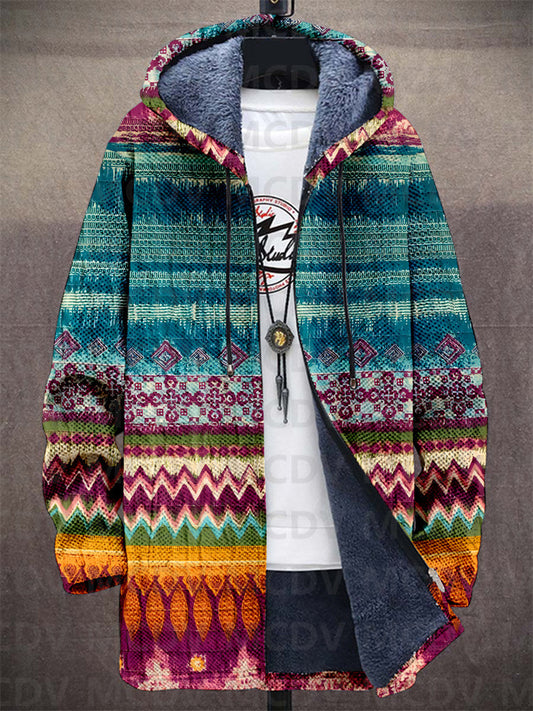 Abril | Chaqueta Larga Forrada con Estampado Artístico