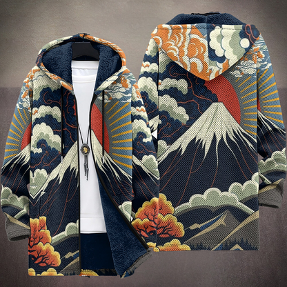 Sofía | Chaqueta con Capucha y Estampado Artístico