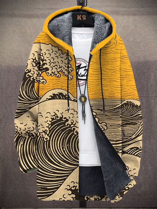 Gabriela | Chaqueta con Capucha y Estampado de Olas