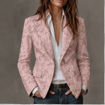 Estela | Blazer Entallado de Jacquard Cachemir